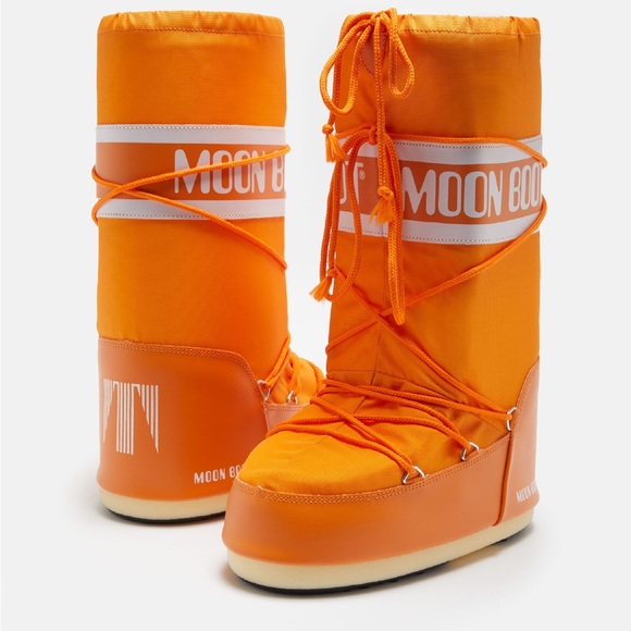 Moon Boot Orange Snow Boots - Picture 4 of 5